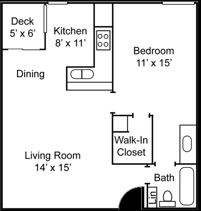 1bed 1bath 4341-29 floor plan