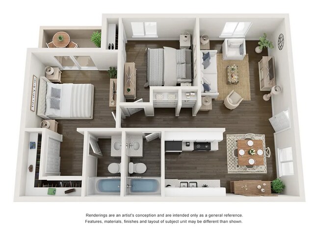 Two Bedroom 168 floor plan