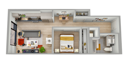 1 Bed • 1 Bath 311 floor plan
