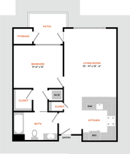 Plan 1E 105 floor plan