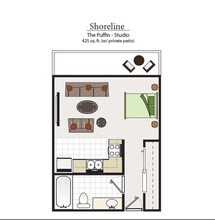 Studio 105A floor plan