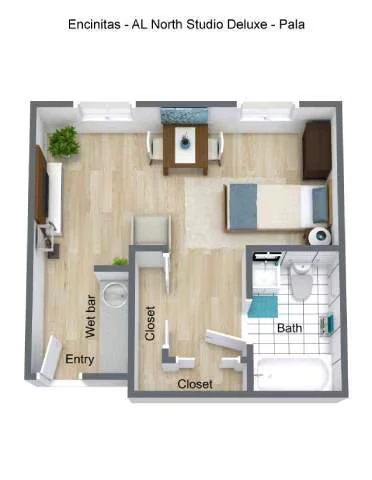Studio - Deluxe 104 floor plan