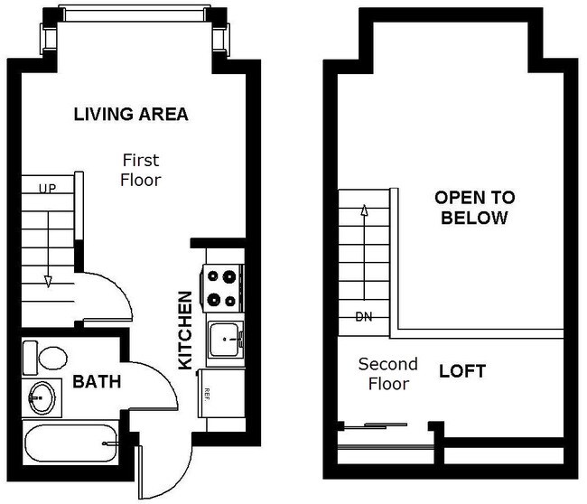 Studio with Loft 482 floor plan