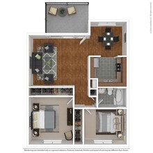 Large 2 Bed 1 Bath 102 floor plan