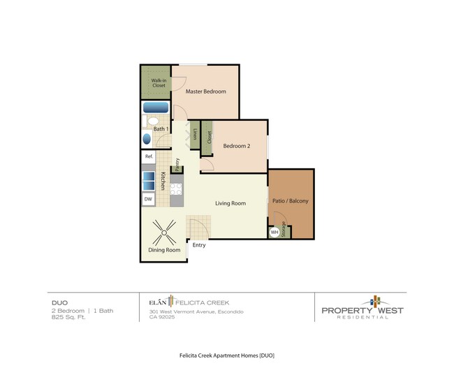 1 Bedroom 1 Bath - 21A 127 floor plan