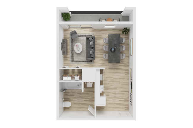 Studio 1 327 floor plan