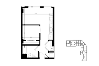 U2 Urban 1 Bedroom 1519 floor plan