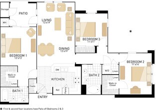 The Oaks- Three Bedrooms 236 floor plan