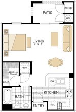 The Oaks- Studios 1361 floor plan