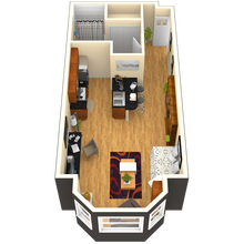 Studio • 1 Bath 0918 floor plan