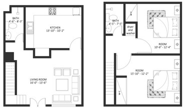 2 Bed 1.5 Bath Townhome 38 floor plan