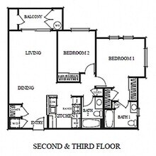 Two Bedroom B 1204 1204 floor plan