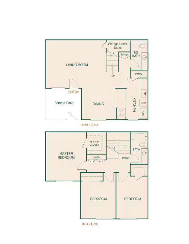 Three Bedroom Towhome J-04 floor plan