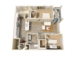 Two Bedroom - A floor plan