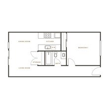 1 Bedroom, 1 Bath E - 1307 Mt Pisgah C-05 floor plan