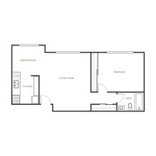 1 Bedroom, 1 Bath D - 1100 Lincoln Ave L-24 floor plan