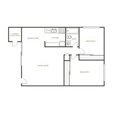 2 Bedroom, 1 Bath A - 1100 Lincoln Ave L-35 floor plan