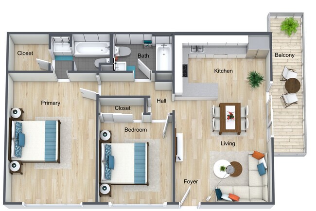 2B/2B 25 floor plan