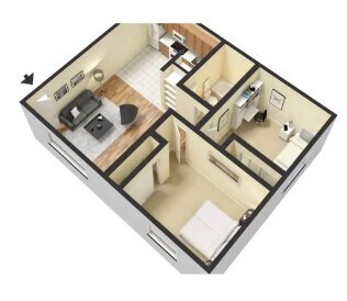 Two Bedroom floor plan