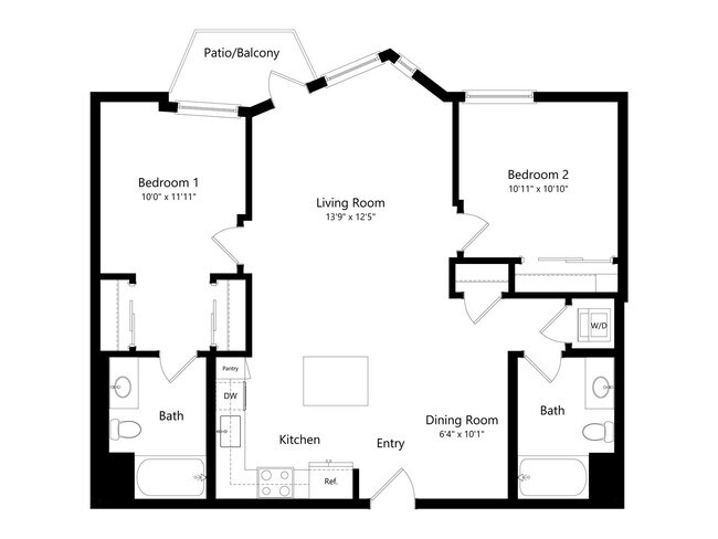 2X2 H 601 floor plan