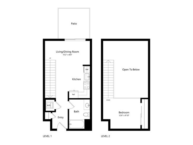 1X1 F-L floor plan