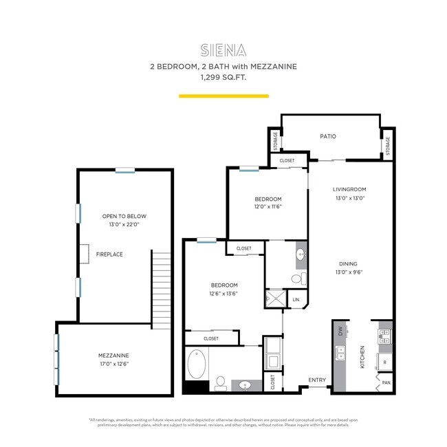 Siena with Mezzanine floor plan