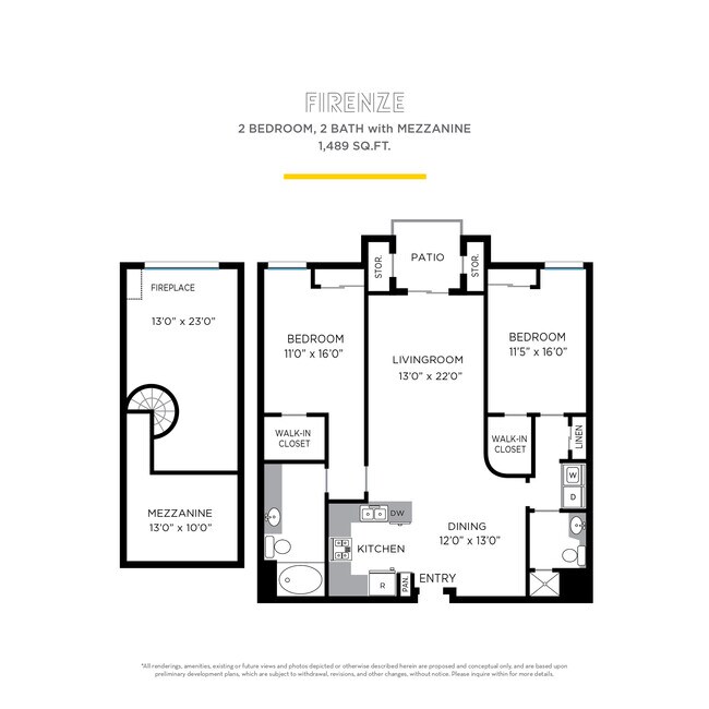 Firenze with Mezzanine floor plan