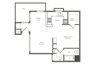 Studio - Traditional N102 floor plan