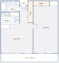 1 Bedroom, 1 Bathroom, 600 Square Feet and Just... floor plan