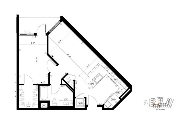 A1 1 Bedroom 0321 floor plan