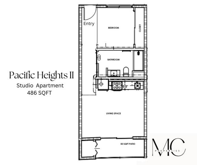 Studio (Type D) 504 floor plan