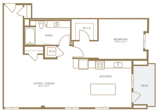 1 Bed/1 Bath-14B 549 floor plan