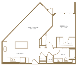 1 Bed/1 Bath-5A 624 floor plan