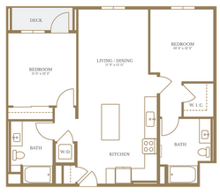 2 Bed/2 Bath-11A 307 floor plan