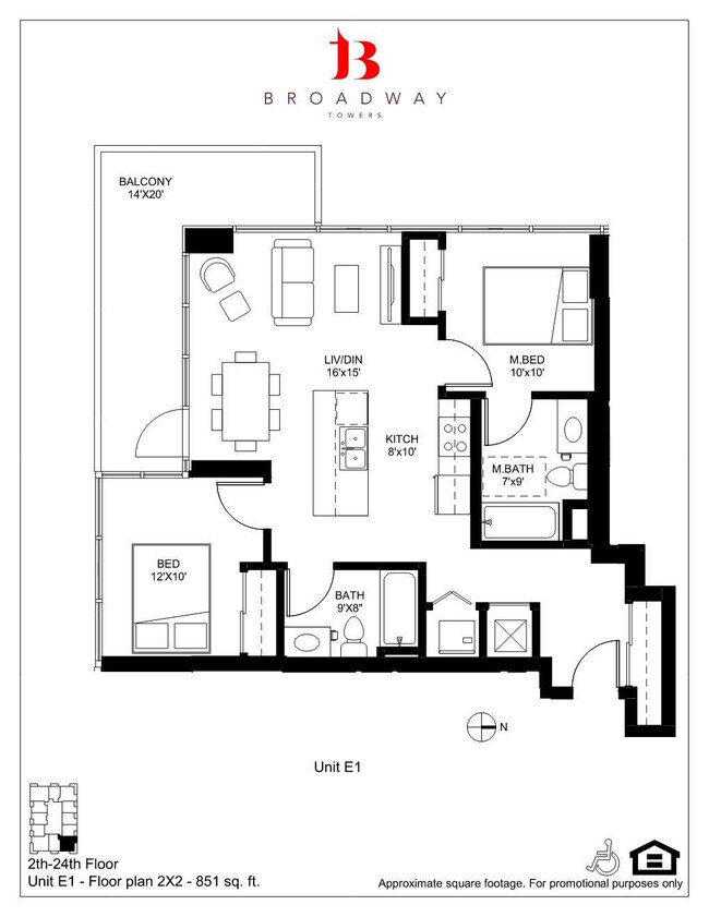 Broadway E1 2x2 0508 floor plan