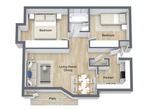 Fir 55-3D floor plan