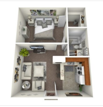 1BD/1BA - Remodeled 083 floor plan