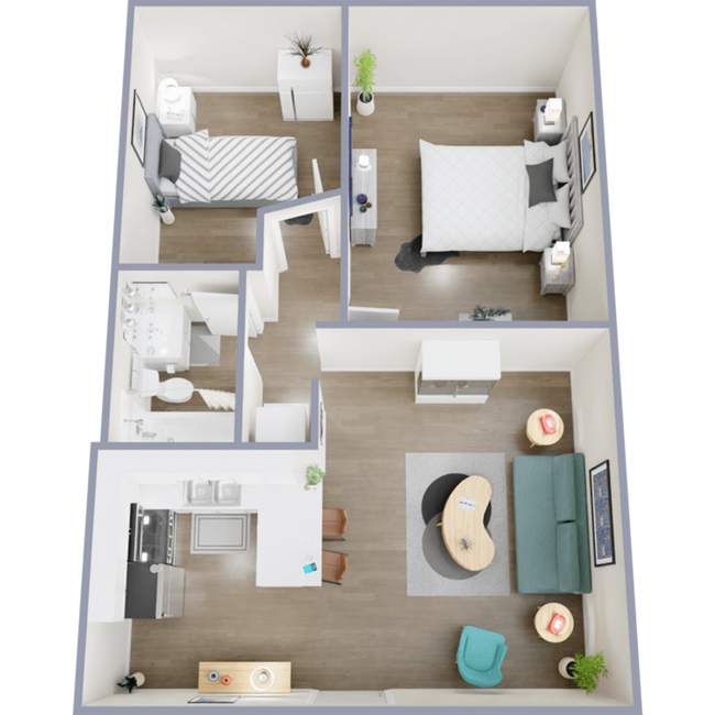 2BD/1BA - Remodeled 075 floor plan