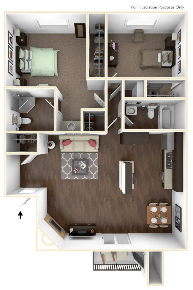 2x2 721 floor plan