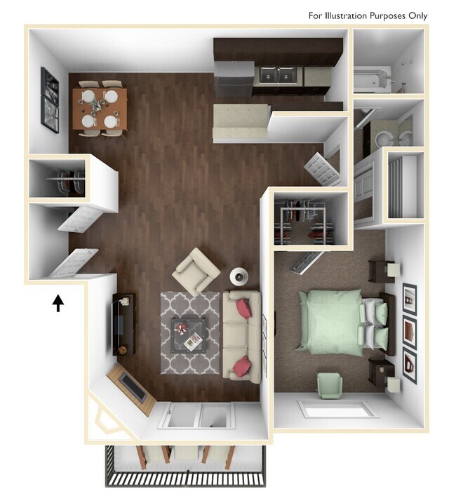 1x1 617 floor plan