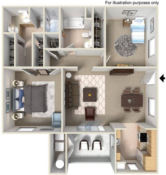 2 x 2 B Renovated 150 floor plan