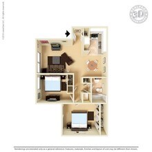 Medium 2 Bd 1 Bth City Slicker 106 floor plan