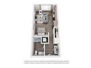 Studio A1 707 floor plan