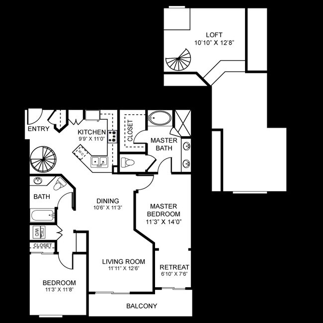 Plan D2 With Loft floor plan