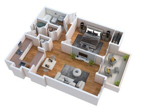 One Bedroom SW-104 floor plan