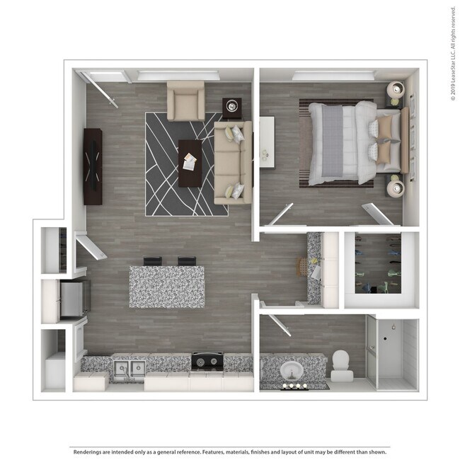 1 Bedroom floor plan