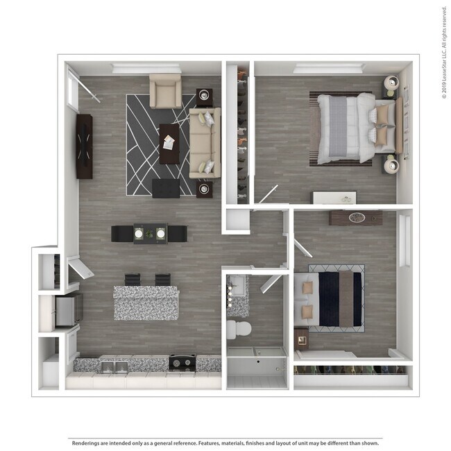 2 Bedroom floor plan
