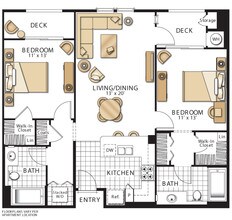 Milano - Two Bedroom 1184 floor plan