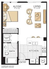 Tesoro - Studios 1363 floor plan