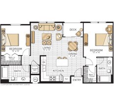 Mirada - Two Bedrooms 1260 floor plan